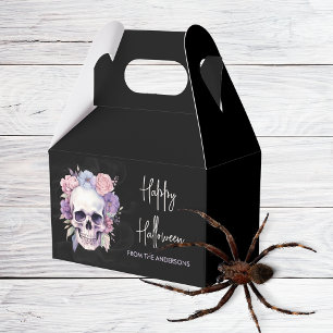 Ballotins Friandise élégante florale et gothique à crâne pou