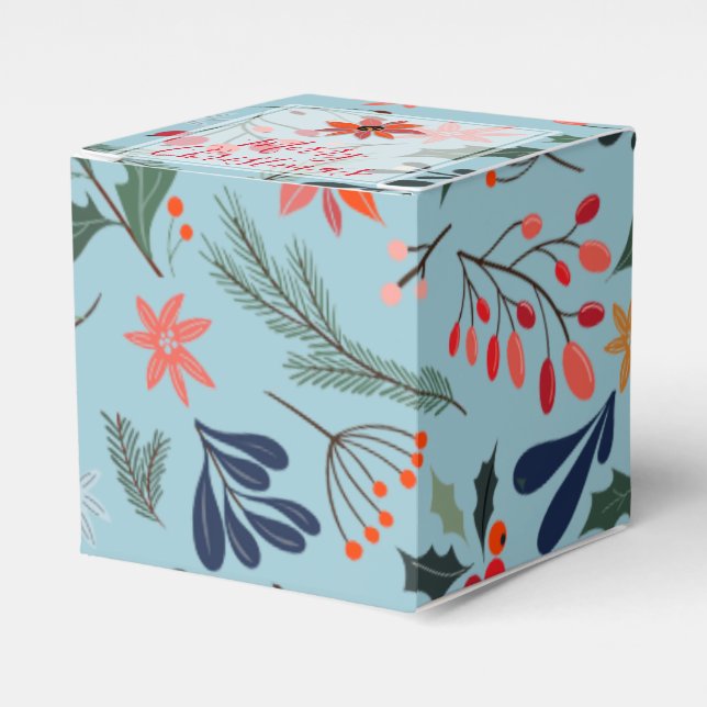 Ballotins Fruits de l'Euphorbe Feuilles Noël Merci (Verso)