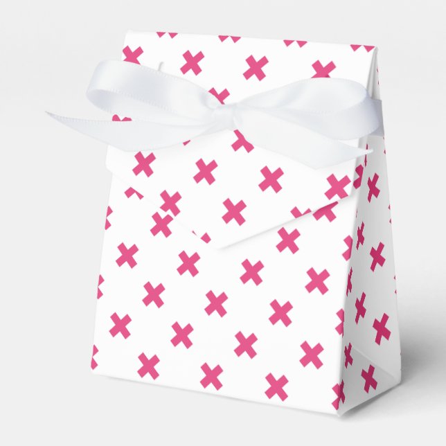 Ballotins Fuchsia croix sur le blanc (Verso)