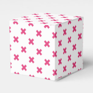 Ballotins Fuchsia croix sur le blanc