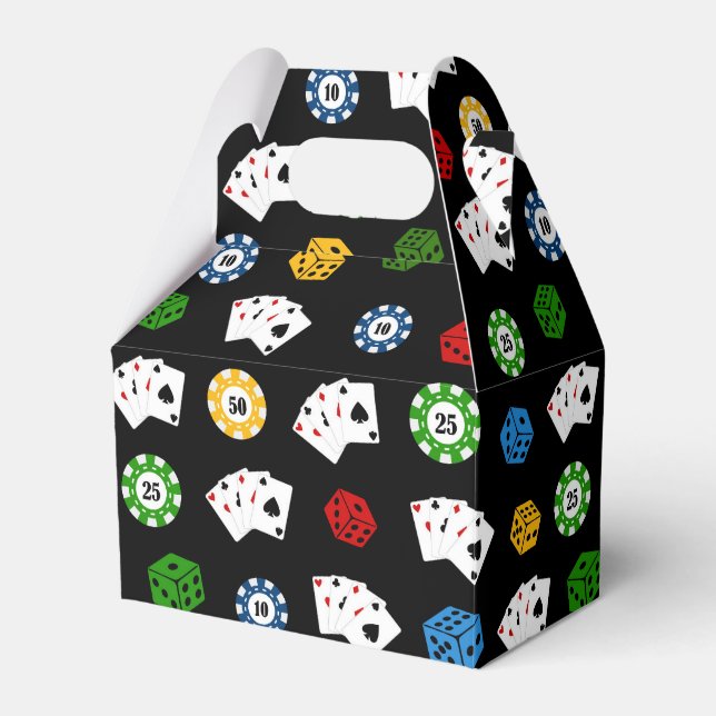 Ballotins Fun Casino motif de la fête boîte de préférence (Verso)