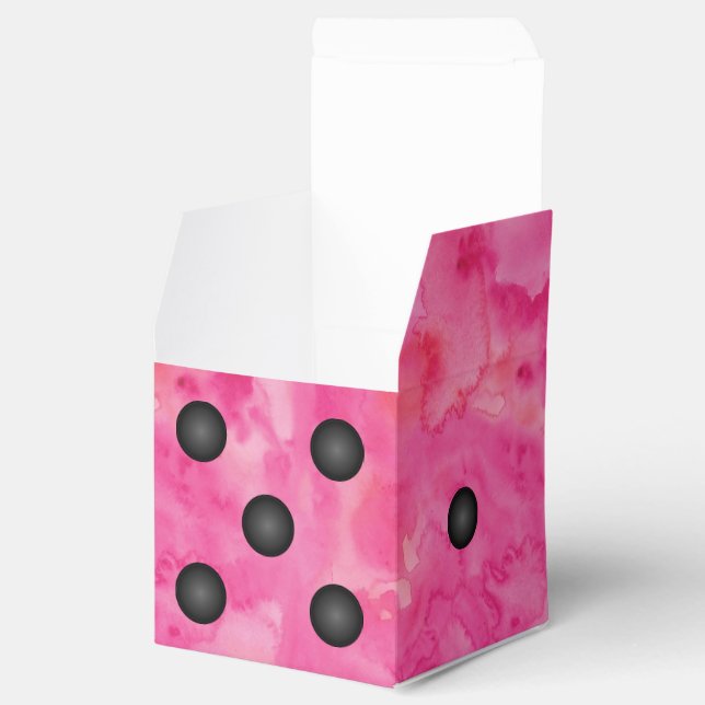 Ballotins Fun Pink Bunco Dice Party Favoriser Box (Ouvert)