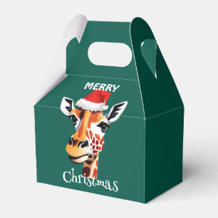 Ballotins Funny Animaux Safari Giraffe Père Noël Fête de Noë