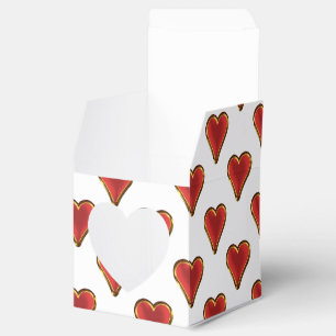 Ballotins Funny Heart Pattern gold red + your backgr. &
