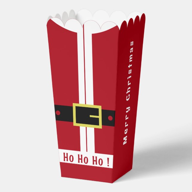 Ballotins Funny Père Noël Design Christmas Popcorn Box (Recto)