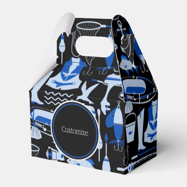 Ballotins Gable Pêche Blue Motif (Verso)