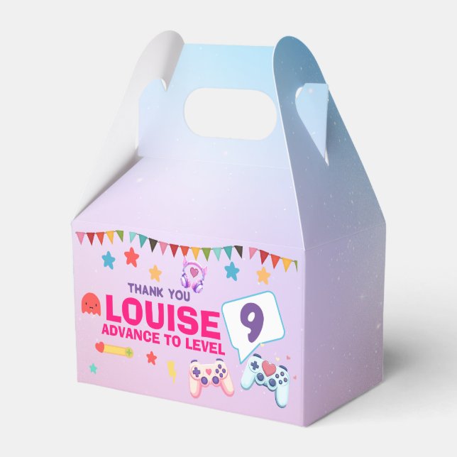 Ballotins Gamer Girl Colorful Pink Vidéo Jeu Anniversaire (Verso)