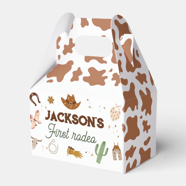 Ballotins Garçon Mon premier rodéo Cowboy 1er anniversaire (Arrière)