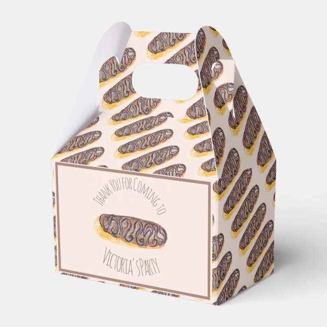 Ballotins Gâteau au chocolat à l'aquarelle Donut Éclair dess (Verso)