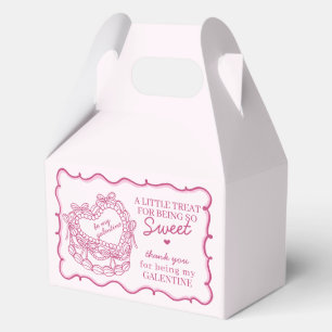Ballotins Gâteau Coquette Cœur Ruban Rose Fête de Galentines