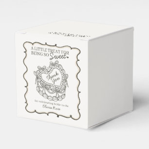 Ballotins Gâteau Coquette Rétro Cœur Beige Ruban Shower de M