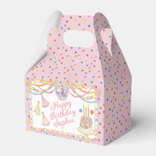 Ballotins Gâteau de fête d'anniversaire Rose Cue le Confetti