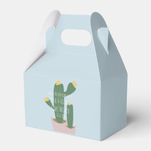 Ballotins Gâteaux Cactus Remerciement Baby Shower Bleu Rose
