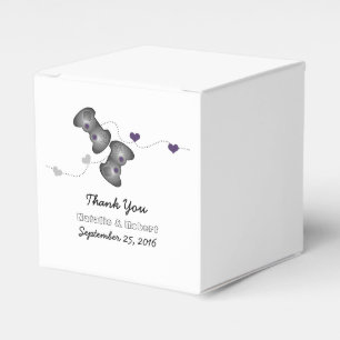 Ballotins Geeky Gamers Mariage Faveur Boxes Argent Purple