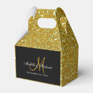 Ballotins Gilly Gold Parties scintillant Monogramme mariage 