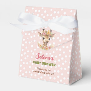 Ballotins Giraffe Baby shower rose vert Safari sauvage
