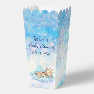 Ballotins Giraffe Bébé Sur Un Baby shower Nuageux