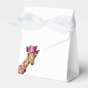 Ballotins Giraffe en casquette rose étincelant