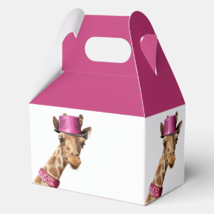 Ballotins Giraffe en casquette rose étincelant