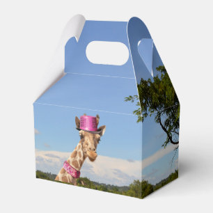 Ballotins Giraffe en casquette rose étincelant