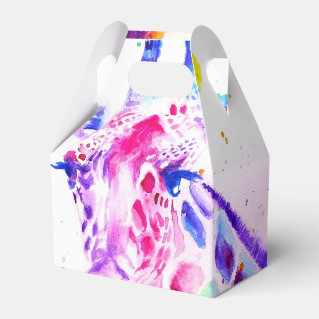 Ballotins Giraffe Wedding Cake Favour Box Zoo Animal (Verso)