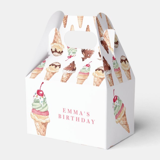 Ballotins Glace Cream Girl BirthdayFavoriser boîte (Verso)