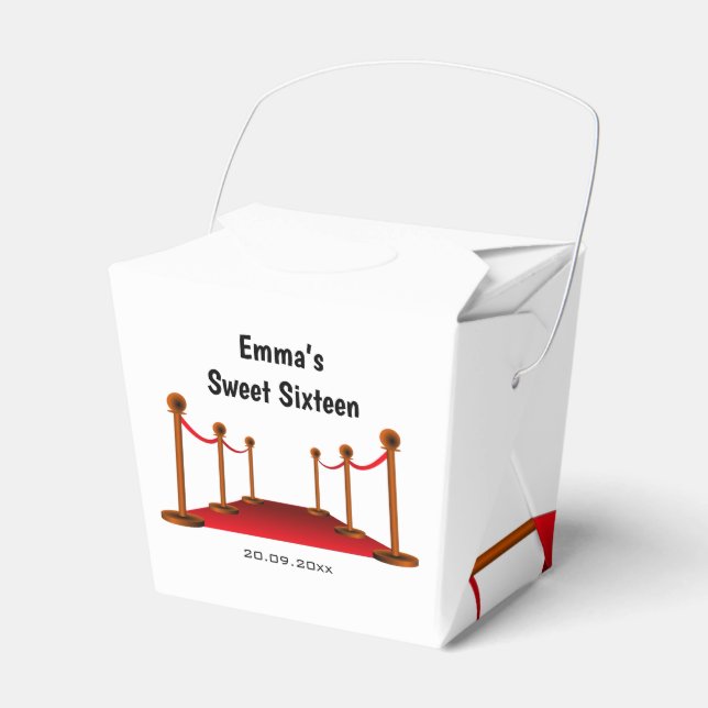 Ballotins Glam Hollywood blanc & rouge tapis doux 16e (Verso)