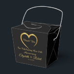 Ballotins Glamour Minimaliste Or & Noir Anniversaire Célébra<br><div class="desc">Boîte de faveur d'anniversaire minimaliste glamour or et noir</div>