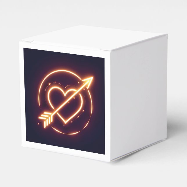 Ballotins glowing image of a heart with cupid's arrow (Verso)