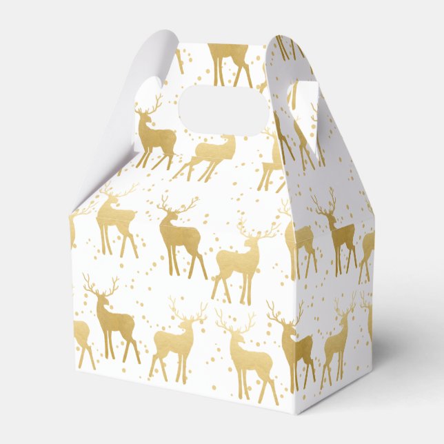 Ballotins Gold Antler Stag Reindeer Motif de vacances (Verso)