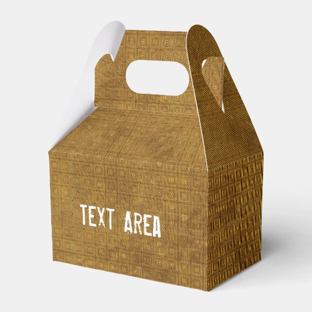 Ballotins Gold Chic Grunge Carré Party Favoriser Box (Verso)
