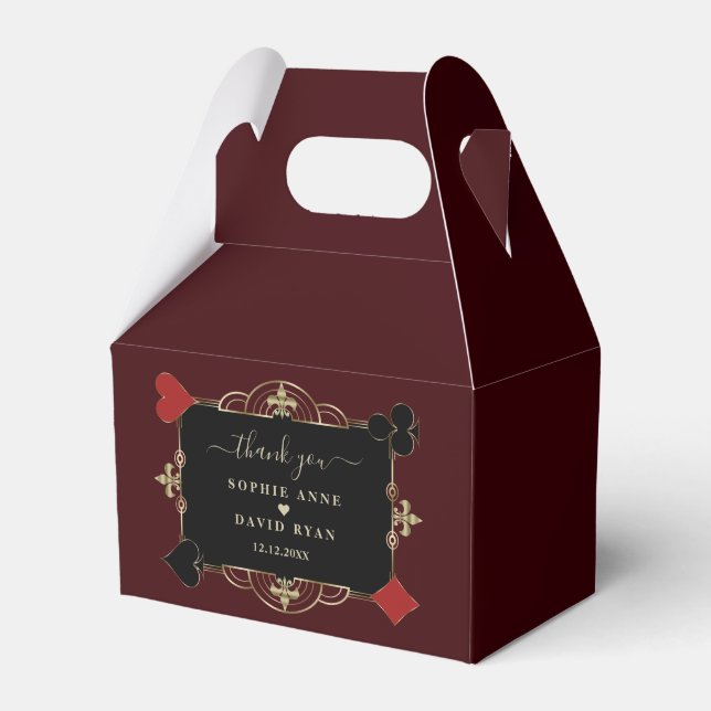 Ballotins Gold Deep Burgundy Casino Vegas Wedding (Verso)