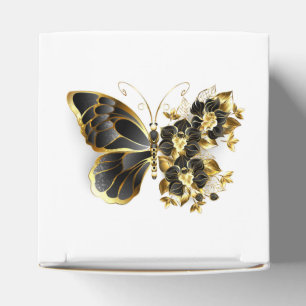 Ballotins Gold flower Butterfly with Black Orchid