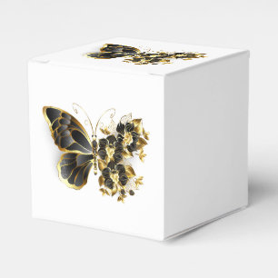 Ballotins Gold flower Butterfly with Black Orchid