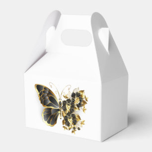 Ballotins Gold flower Butterfly with Black Orchid