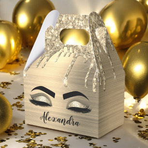 Ballotins Gold Glitter Sparkle Eyelashes Monogram