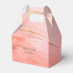 Ballotins Gold Peach Melon Nom Abstrait Mariage moderne