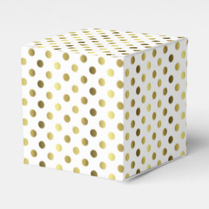 Ballotins Gold Polka Point Mariage Favor boîte cadeau