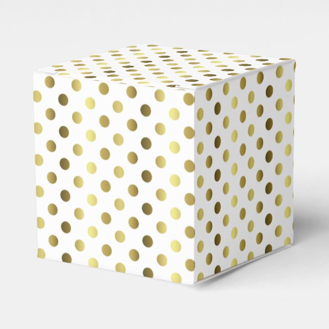 Ballotins Gold Polka Point Mariage Favor boîte cadeau (Verso)