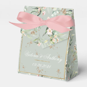 Ballotins Gold Sage Vert Aquarelle Nom Floral Mariage