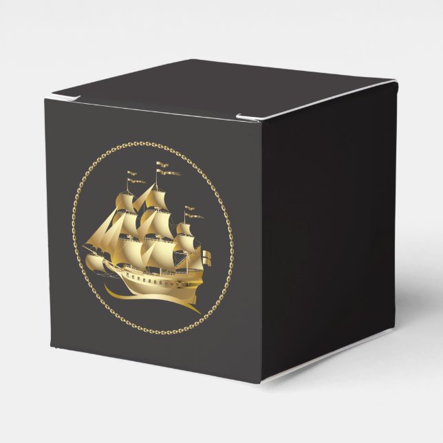 Ballotins Gold Sailboat Nautical (Verso)