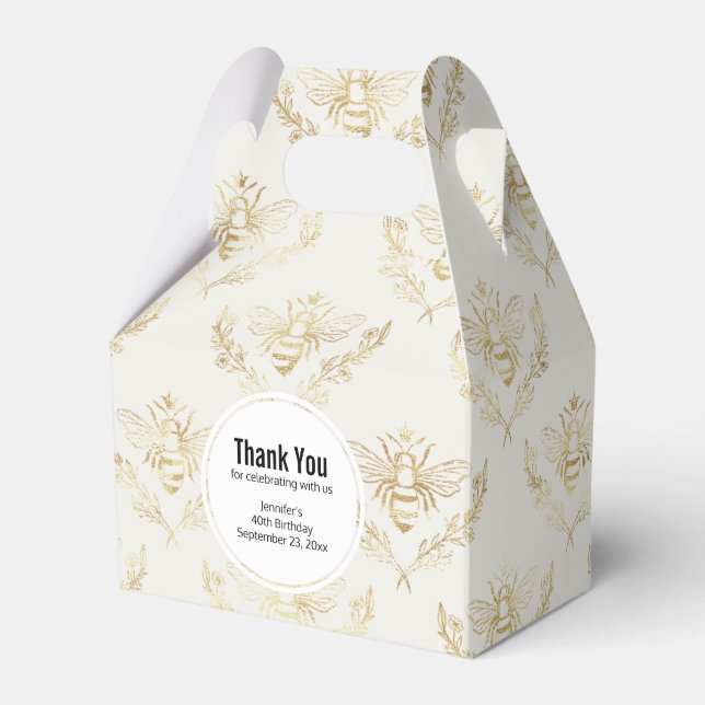 Ballotins Golden Bumble Bee avec un Motif de la Couronne (Verso)