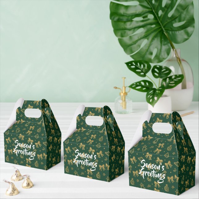 Ballotins Golden Christmas Bells & Ribbons Pattern (Multiple)