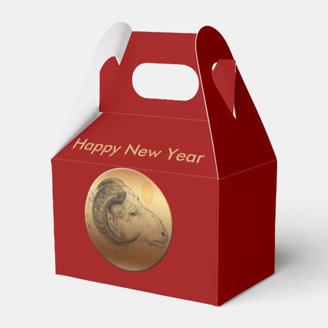 Ballotins Golden Ram Chinois Lunaire Nouvel An Zodiac F Box (Verso)