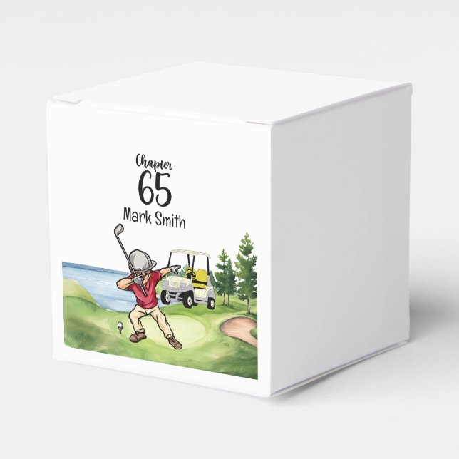 Ballotins Golfer 65e anniversaire Dabbing avec voiturette de (Verso)