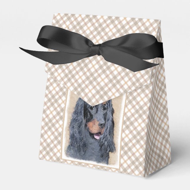 Ballotins Gordon Setter Peinture - Joli art original chien (Verso)