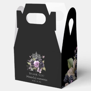 Ballotins Goth Purple & Black Moody Florals Quinceañera