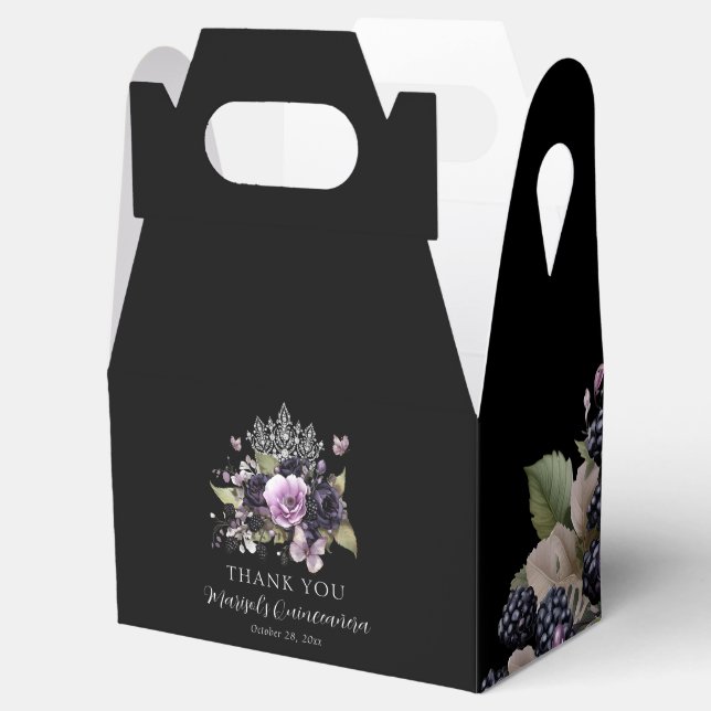 Ballotins Goth Purple & Black Moody Florals Quinceañera (Ouvert)