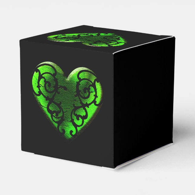 Ballotins Goth St. Patrick's Day Green Heart Box (Arrière)