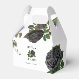 Ballotins Gothique Halloween Rose noir Mariage blanc